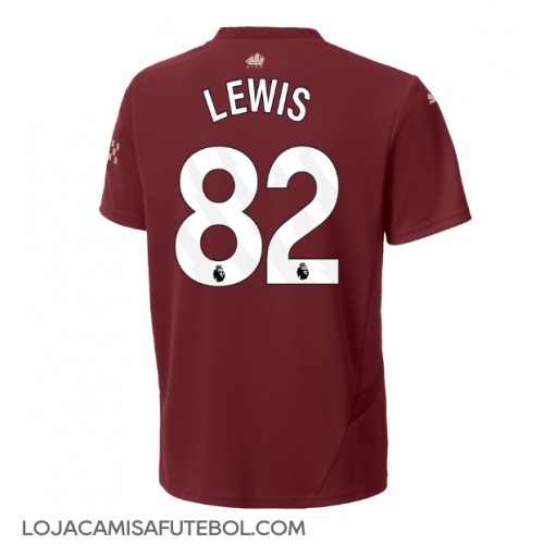 Camisa de Futebol Manchester City Rico Lewis #82 Equipamento Alternativo 2024-25 Manga Curta